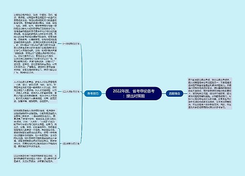 2022年国、省考申论备考：提出对策题