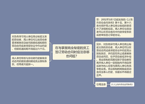 在与掌握商业秘密的员工签订劳动合同时应注意哪些问题？