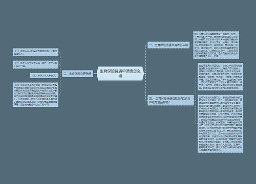 生育保险待遇申请表怎么填