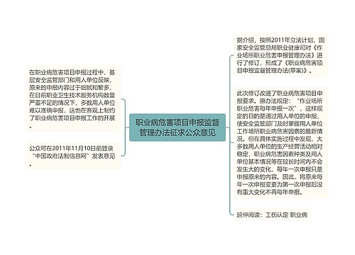 职业病危害项目申报监督管理办法征求公众意见