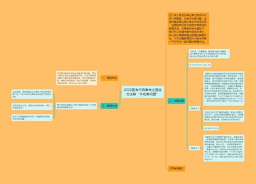 2022国考行测备考之固定方法解“牛吃草问题”