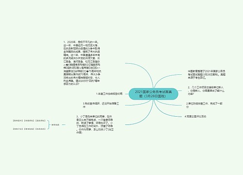 2021国家公务员考试面真题（3月28日国税）