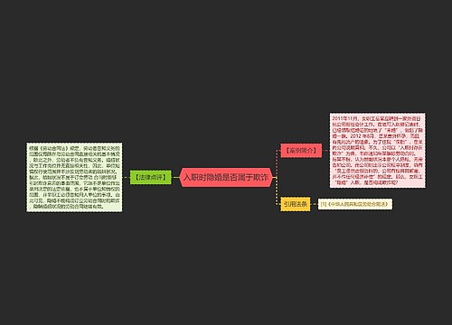 入职时隐婚是否属于欺诈