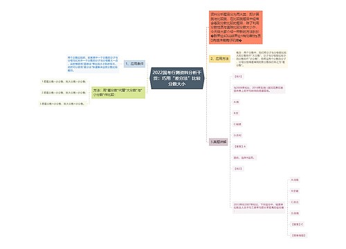 2022国考行测资料分析干货：巧用“差分法”比较分数大小