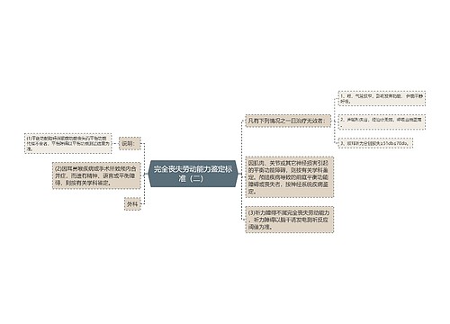 完全丧失劳动能力鉴定标准（二）