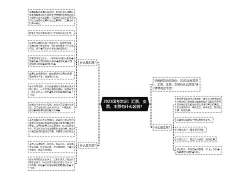 2022国考常识：汇票、支票、本票有什么区别？