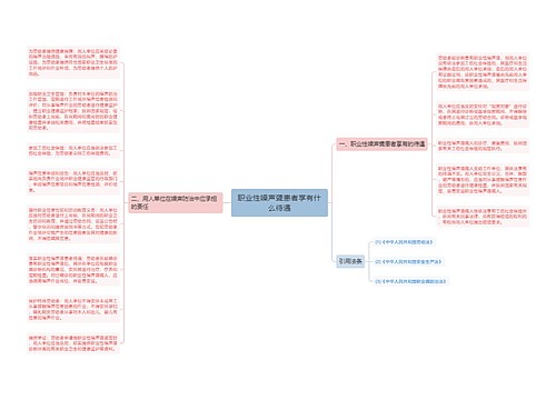 职业性噪声聋患者享有什么待遇