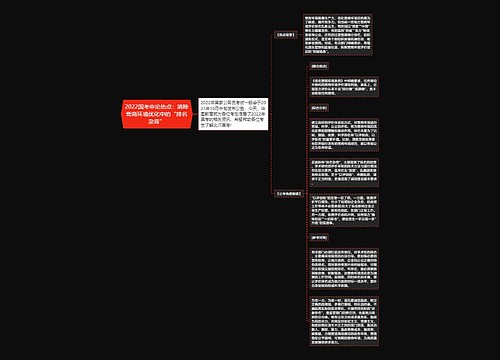 2022国考申论热点：清除营商环境优化中的“排名杂音”