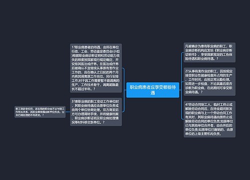 职业病患者应享受哪些待遇