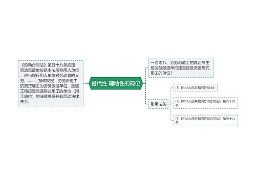 替代性 辅助性的岗位