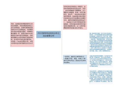 2022国考申论综合分析之浅谈要素分析