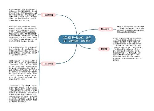 2022国考申论热点：这样的“文明休息”有点野蛮