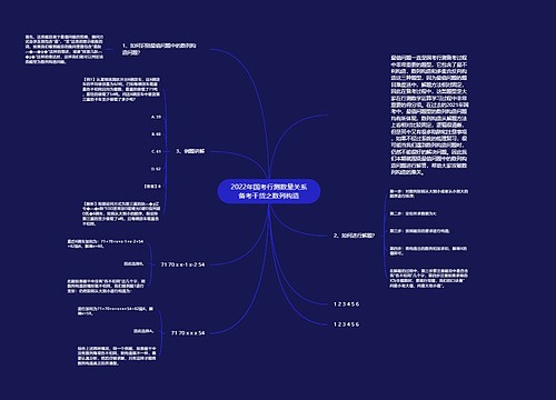 2022年国考行测数量关系备考干货之数列构造