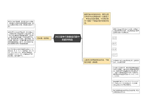 2022国考行测最值问题中的数列构造