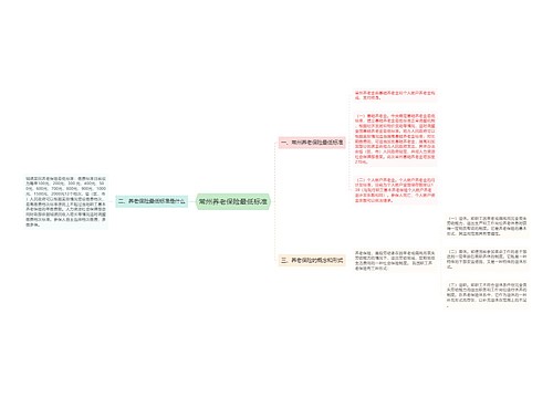 常州养老保险最低标准