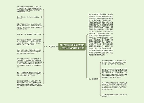 2022年国考申论笔试技巧：综合分析之理解类题型