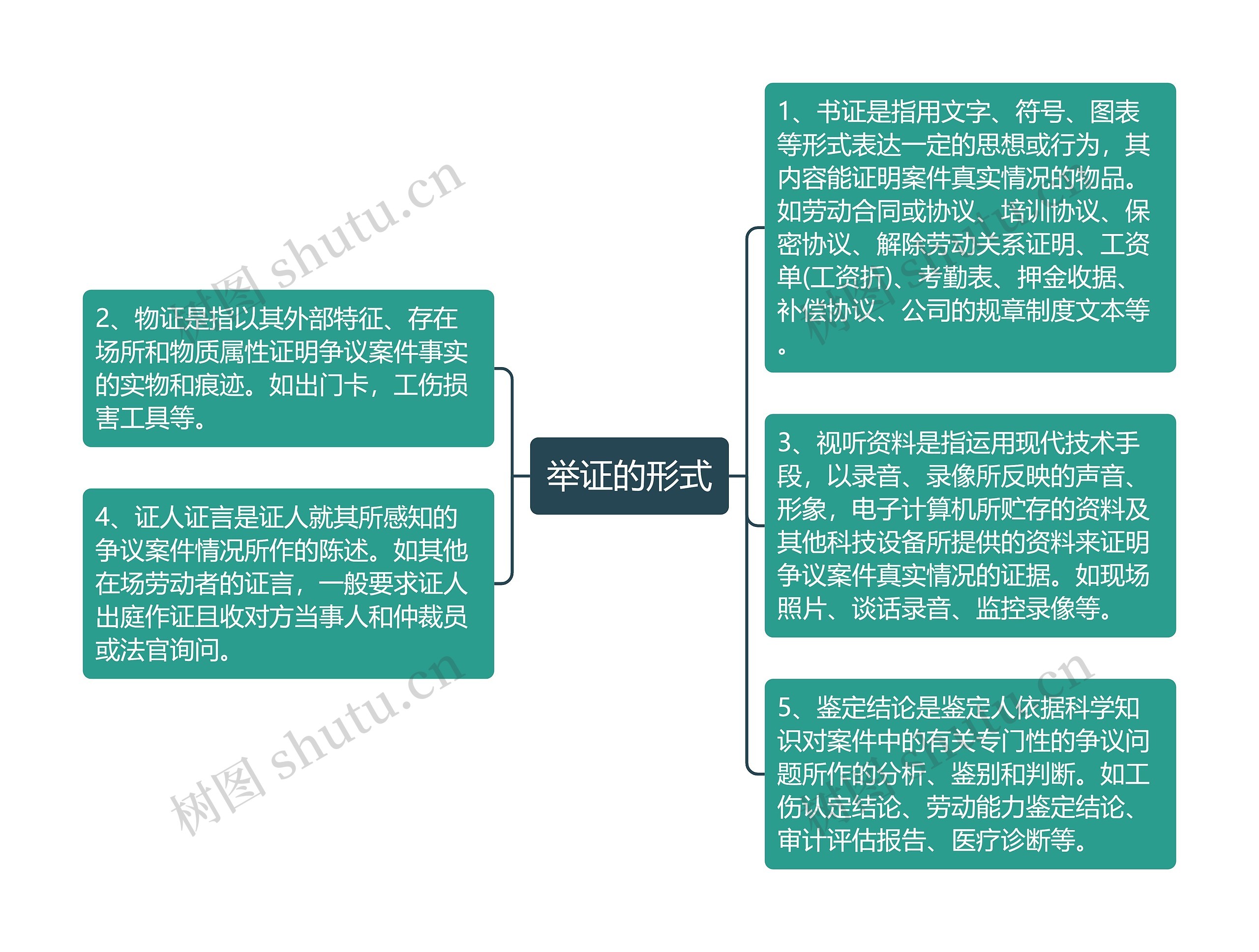 举证的形式思维导图