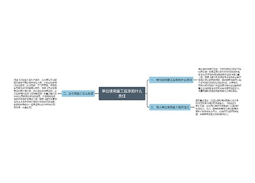 单位使用童工应承担什么责任