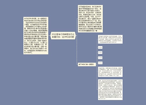 2022国考行测解题技巧之数量关系：经济利润问题