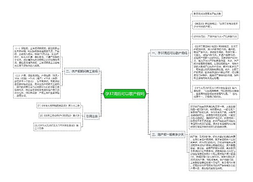 孕37周后可以歇产假吗