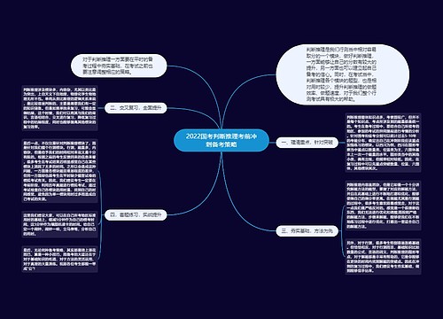 2022国考判断推理考前冲刺备考策略