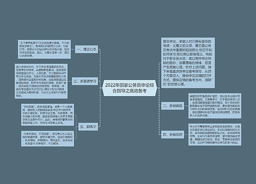 2022年国家公务员申论综合指导之高效备考