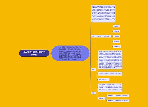 2022国考行测练习题之主旨概括