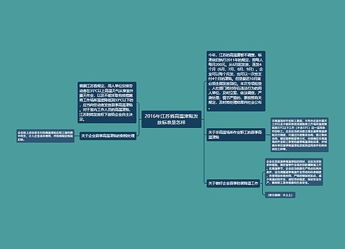 2016年江苏省高温津贴发放标准是怎样