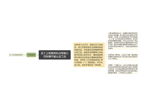 员工上班期间私自驾驶公司车辆不能认定工伤