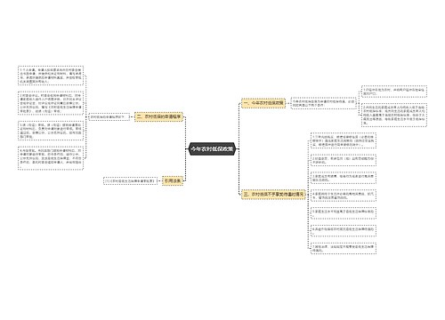 今年农村低保政策