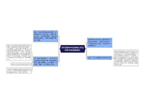 2022国考申论归纳之关注材料中的高频词汇