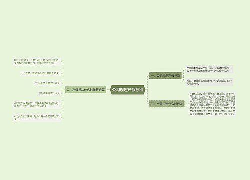 公司规定产假标准