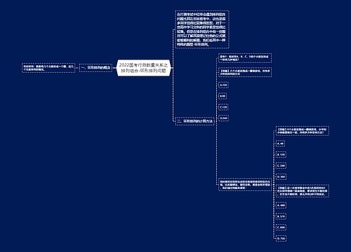 2022国考行测数量关系之排列组合-环形排列问题