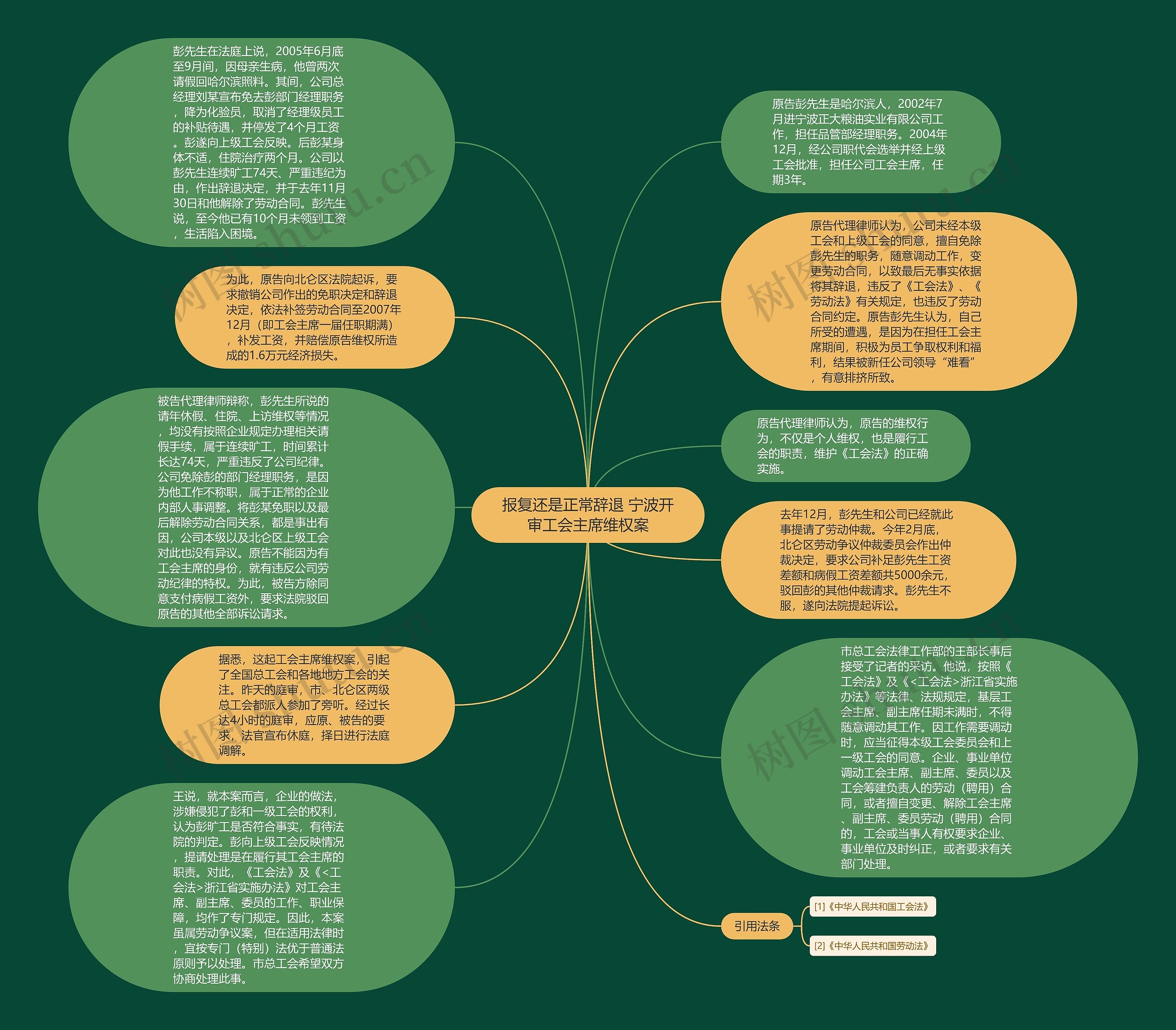 报复还是正常辞退 宁波开审工会主席维权案思维导图