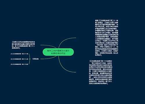 南京工伤护理费及伙食补助费标准如何定