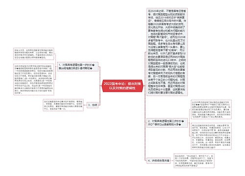 2022国考申论：提出对策以及对策的逻辑性