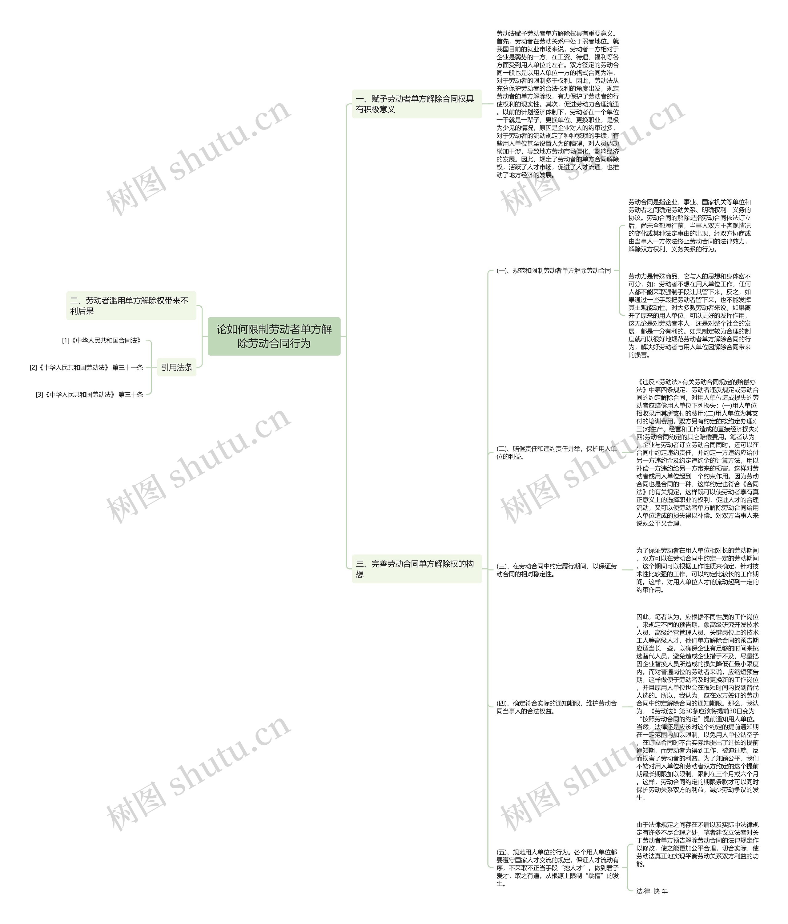 论如何限制劳动者单方解除劳动合同行为