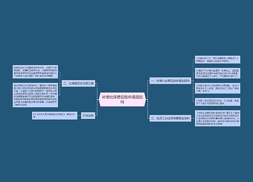 补缴社保费后能申请退回吗