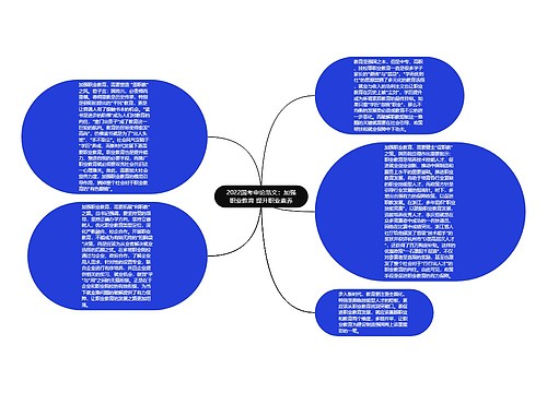 2022国考申论范文：加强职业教育 提升职业素养