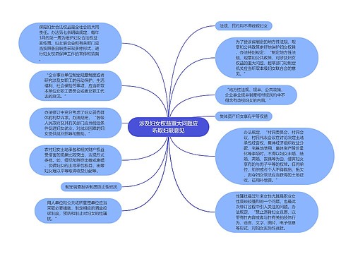 涉及妇女权益重大问题应听取妇联意见