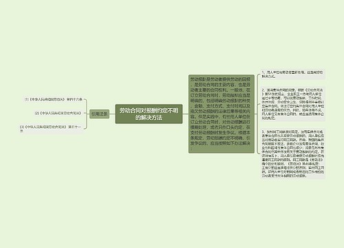 劳动合同对报酬约定不明的解决方法