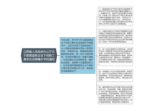 江西省人民政府办公厅关于提高国有企业下岗职工基本生活保障水平的通知