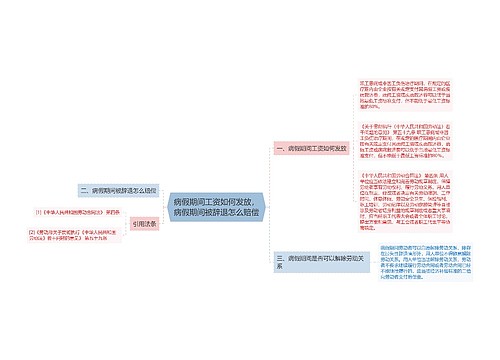 病假期间工资如何发放，病假期间被辞退怎么赔偿