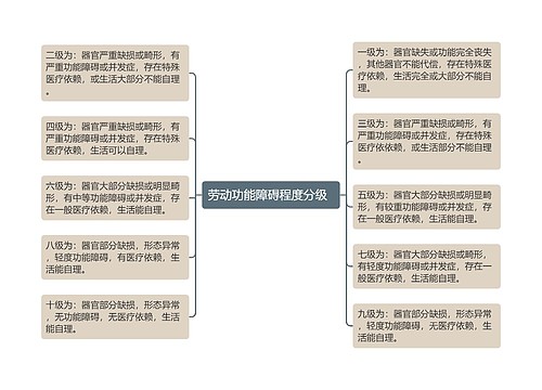 劳动功能障碍程度分级  