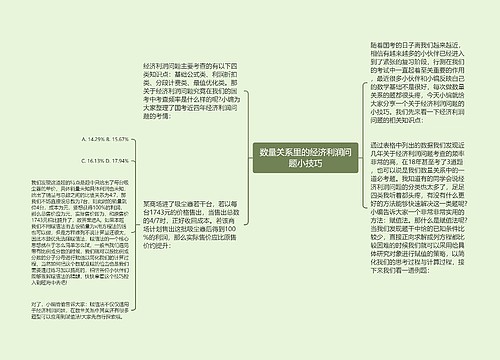 数量关系里的经济利润问题小技巧