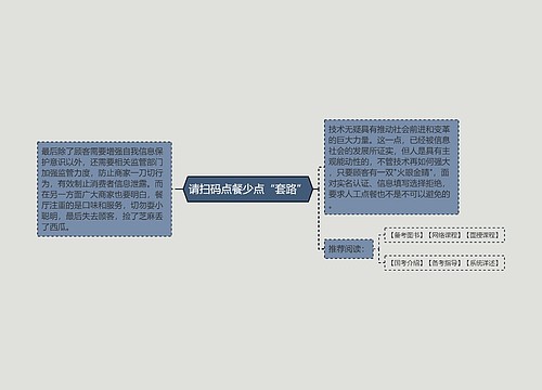 请扫码点餐少点“套路”