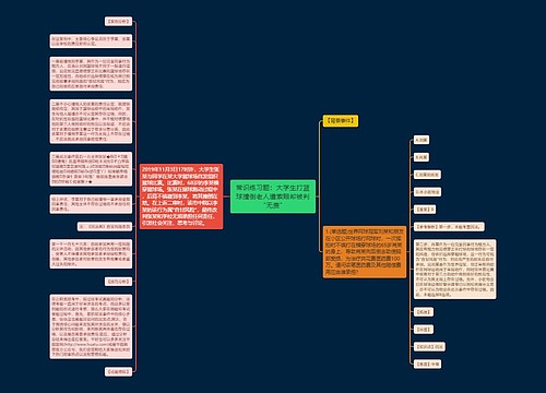 常识练习题：大学生打篮球撞倒老人遭索赔却被判“无责”