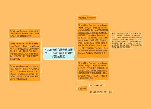 广东省劳动和社会保障厅关于工伤认定及旧伤复发问题的复函