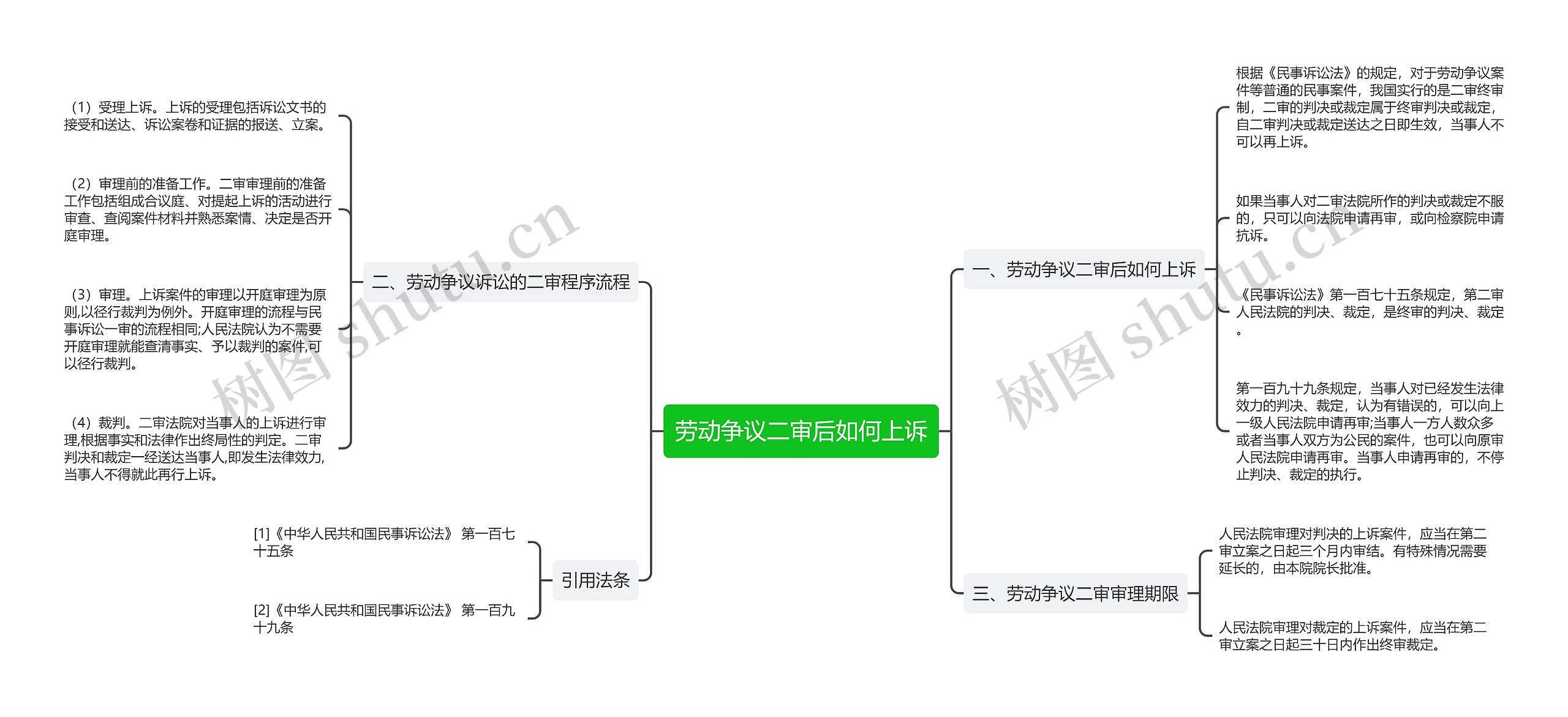 劳动争议二审后如何上诉思维导图