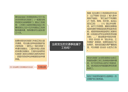 出差发生的交通事故属于工伤吗？